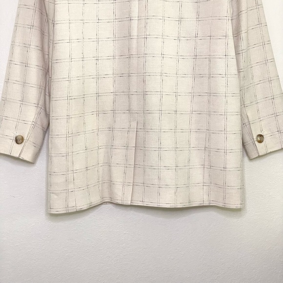 NEW Madewell Caldwell Double Breasted Blazer Ghent Plaid Windowpane Ivory XS - Picture 10 of 16